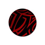 13 Red Tattoo Rubber Round Coaster (4 pack)