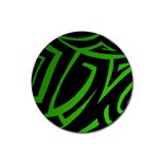 13 Green Tattoo Rubber Round Coaster (4 pack)