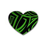 13 Green Tattoo Heart Coaster (4 pack)