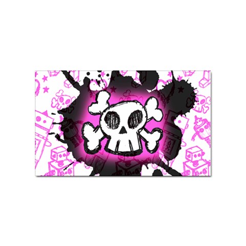 Cartoon Skull Sticker Rectangular (100 pack) from ArtsNow.com Front