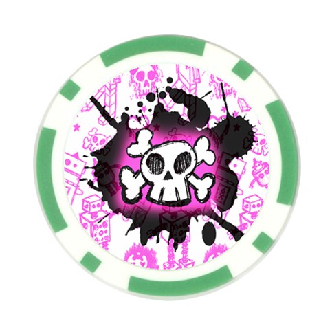 Cartoon Skull Poker Chip Card Guard (10 pack) from ArtsNow.com Front