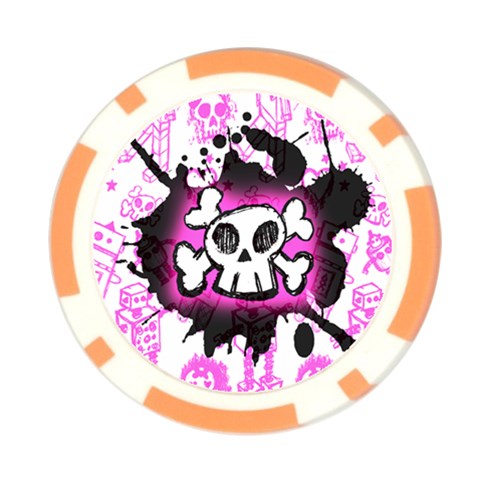 Cartoon Skull Poker Chip Card Guard (10 pack) from ArtsNow.com Front