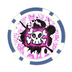 Cartoon Skull Poker Chip Card Guard (10 pack) from ArtsNow.com Front