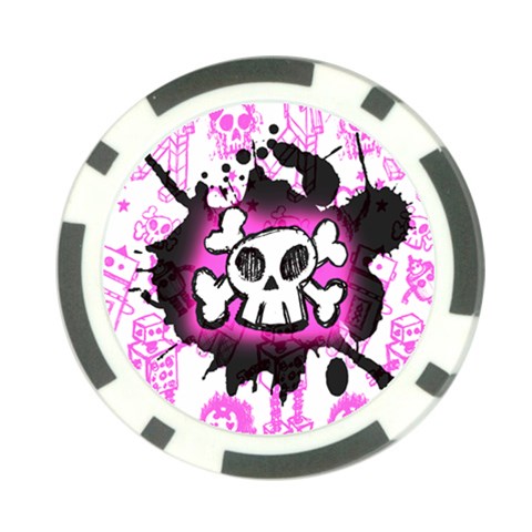 Cartoon Skull Poker Chip Card Guard (10 pack) from ArtsNow.com Back