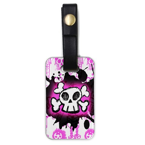 Cartoon Skull Luggage Tag (one side) from ArtsNow.com Front