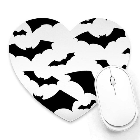 Deathrock Bats Mousepad (Heart) from ArtsNow.com Front