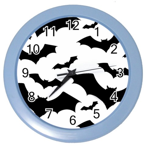 Deathrock Bats Color Wall Clock from ArtsNow.com Front