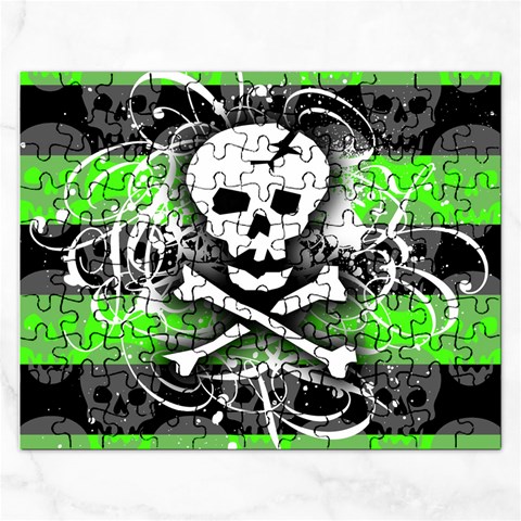 Deathrock Skull Jigsaw Puzzle (Rectangular) from ArtsNow.com Front