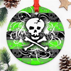 Deathrock Skull Round Ornament (Two Sides) from ArtsNow.com Back