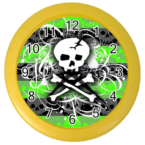 Deathrock Skull Color Wall Clock from ArtsNow.com Front