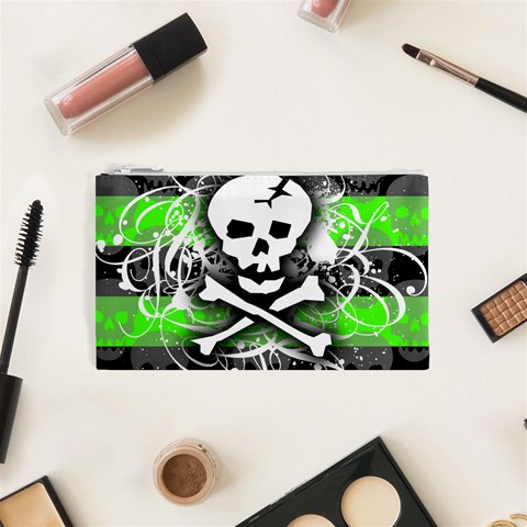 Deathrock Skull Cosmetic Bag (Small) from ArtsNow.com Front