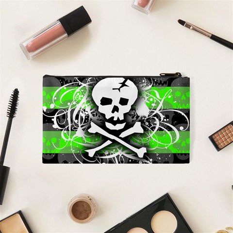 Deathrock Skull Cosmetic Bag (Small) from ArtsNow.com Back