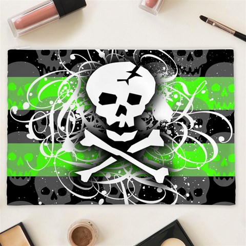 Deathrock Skull Cosmetic Bag (XXL) from ArtsNow.com Front