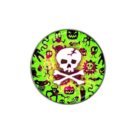 Deathrock Skull & Crossbones Hat Clip Ball Marker (10 pack) from ArtsNow.com Front