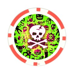 Deathrock Skull & Crossbones Poker Chip Card Guard from ArtsNow.com Front