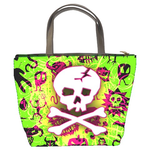 Deathrock Skull & Crossbones Bucket Bag from ArtsNow.com Back