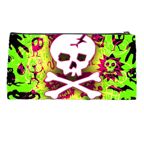 Deathrock Skull & Crossbones Pencil Case from ArtsNow.com Back