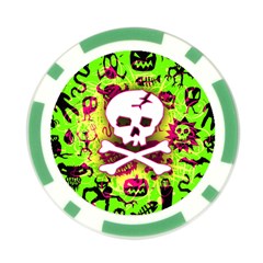 Deathrock Skull & Crossbones Poker Chip Card Guard (10 pack) from ArtsNow.com Front