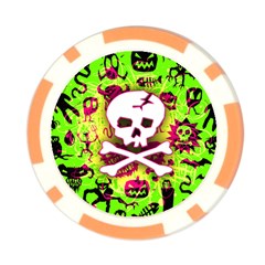 Deathrock Skull & Crossbones Poker Chip Card Guard (10 pack) from ArtsNow.com Front