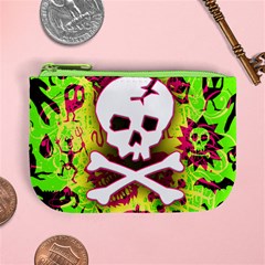 Deathrock Skull & Crossbones Mini Coin Purse from ArtsNow.com Front