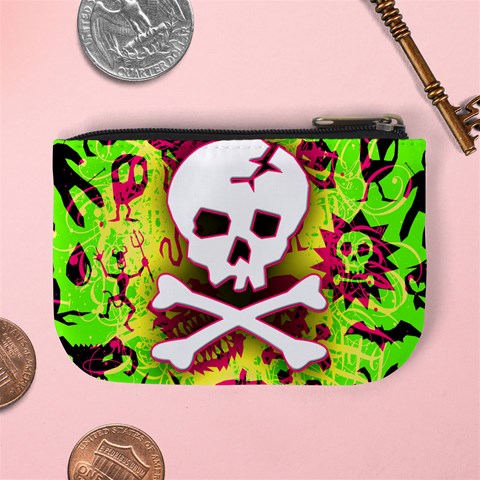 Deathrock Skull & Crossbones Mini Coin Purse from ArtsNow.com Back