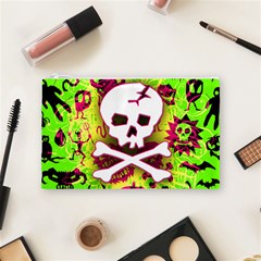 Deathrock Skull & Crossbones Cosmetic Bag (Medium) from ArtsNow.com Front