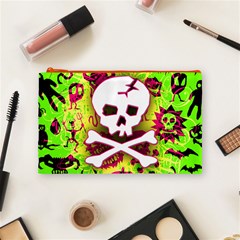 Deathrock Skull & Crossbones Cosmetic Bag (Medium) from ArtsNow.com Front