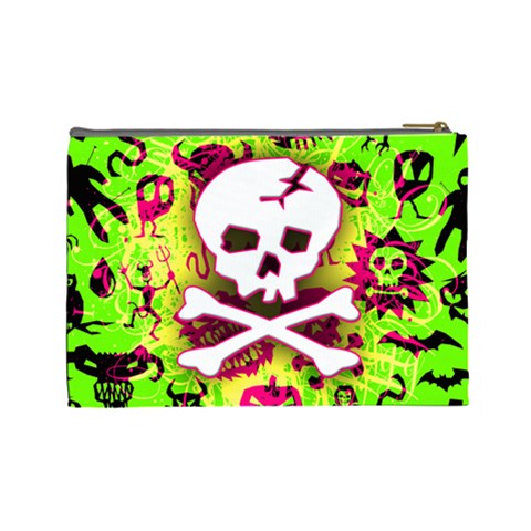 Deathrock Skull & Crossbones Cosmetic Bag (Large) from ArtsNow.com Back