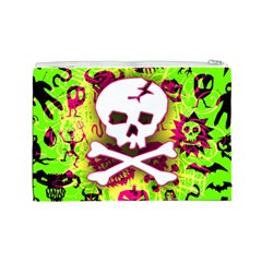 Deathrock Skull & Crossbones Cosmetic Bag (Large) from ArtsNow.com Back