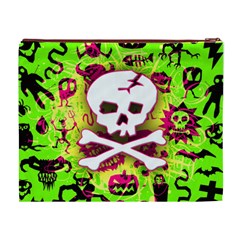 Deathrock Skull & Crossbones Cosmetic Bag (XL) from ArtsNow.com Back