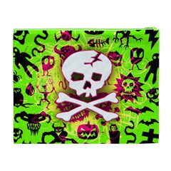 Deathrock Skull & Crossbones Cosmetic Bag (XL) from ArtsNow.com Back