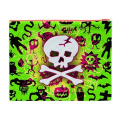 Deathrock Skull & Crossbones Cosmetic Bag (XL) from ArtsNow.com Back