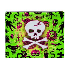 Deathrock Skull & Crossbones Cosmetic Bag (XL) from ArtsNow.com Back