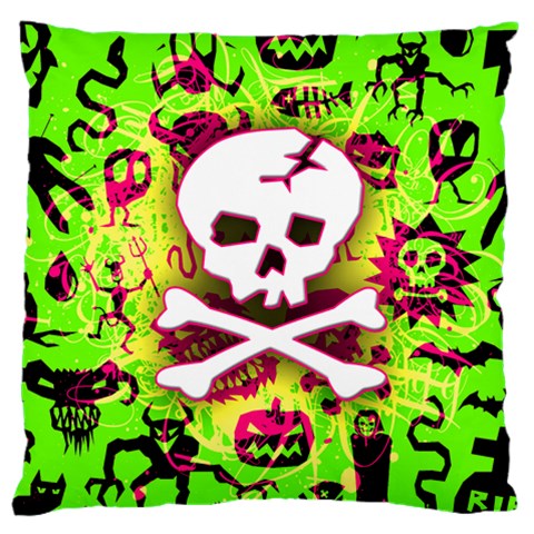 Deathrock Skull & Crossbones Large Cushion Case (Two Sides) from ArtsNow.com Front