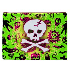 Deathrock Skull & Crossbones Cosmetic Bag (XXL) from ArtsNow.com Front