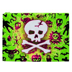 Deathrock Skull & Crossbones Cosmetic Bag (XXL) from ArtsNow.com Front