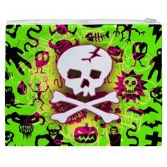 Deathrock Skull & Crossbones Cosmetic Bag (XXXL) from ArtsNow.com Back