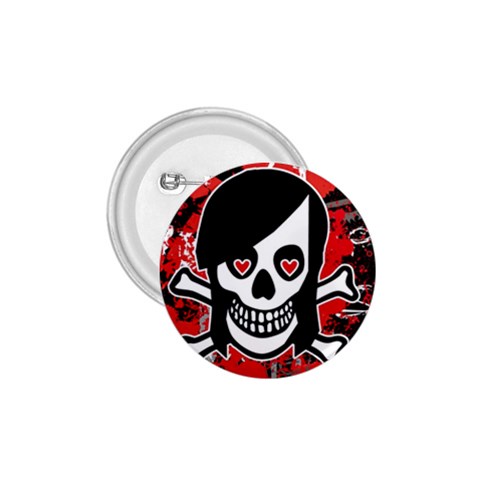 Emo Girl Skull 1.75  Button from ArtsNow.com Front