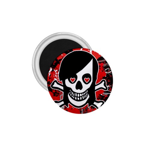 Emo Girl Skull 1.75  Magnet from ArtsNow.com Front