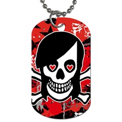 Emo Girl Skull Dog Tag (Two Sides) from ArtsNow.com Front