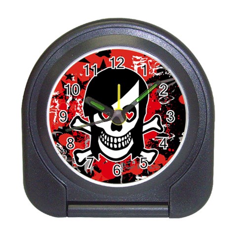 Emo Girl Skull Travel Alarm Clock from ArtsNow.com Front