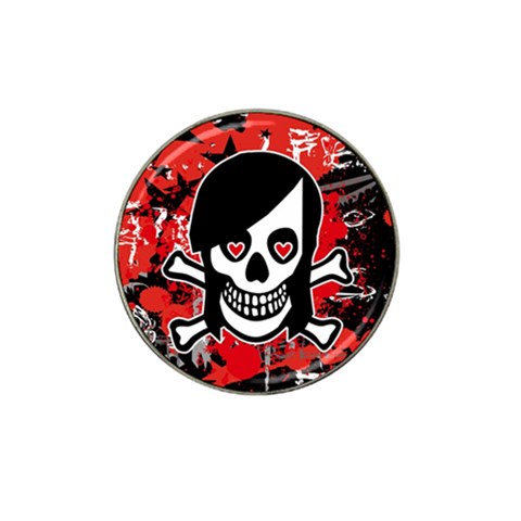 Emo Girl Skull Hat Clip Ball Marker from ArtsNow.com Front