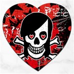 Emo Girl Skull Jigsaw Puzzle (Heart)