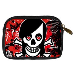 Emo Girl Skull Digital Camera Leather Case from ArtsNow.com Back