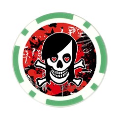 Emo Girl Skull Poker Chip Card Guard (10 pack) from ArtsNow.com Front