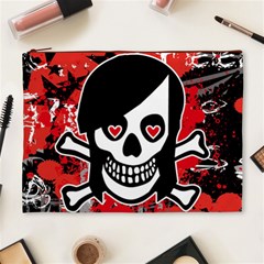 Emo Girl Skull Cosmetic Bag (XL) from ArtsNow.com Front