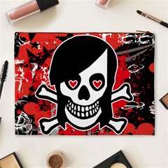 Emo Girl Skull Cosmetic Bag (XL) from ArtsNow.com Back