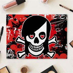 Emo Girl Skull Cosmetic Bag (XL) from ArtsNow.com Back