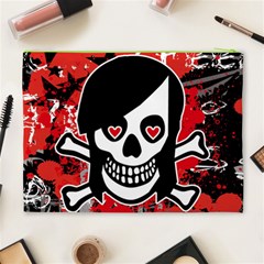 Emo Girl Skull Cosmetic Bag (XL) from ArtsNow.com Back