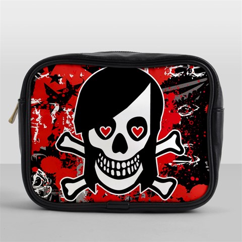 Emo Girl Skull Mini Toiletries Bag (One Side) from ArtsNow.com Front